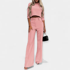 Crop Top and Trousers Set