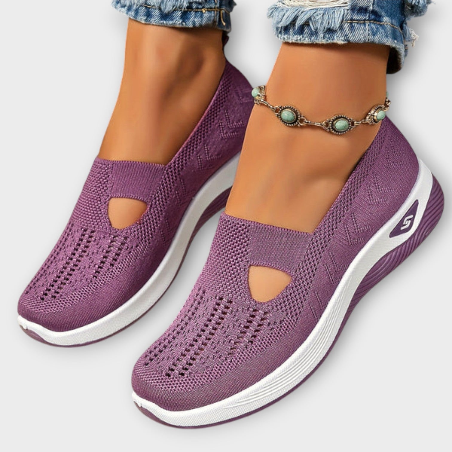 Comfort Knit Slip-On Walking Shoes