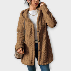 Cozy Textured Hooded Winter Jacket