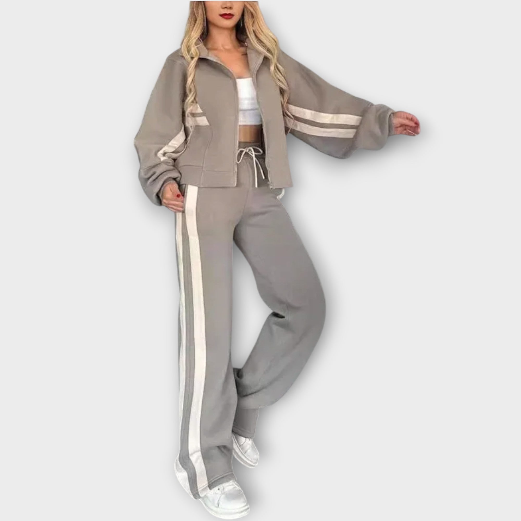 Sporty Zip-Up Lounge Set