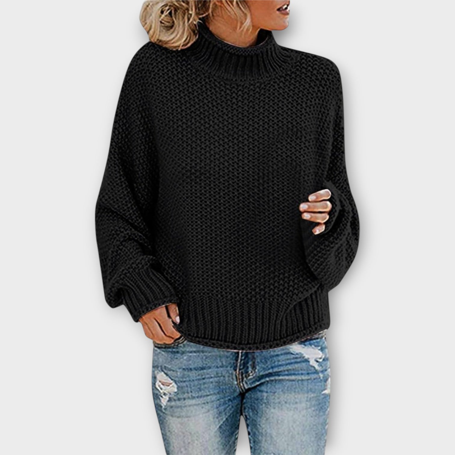 Cozy Knit Turtleneck Oversized Sweater