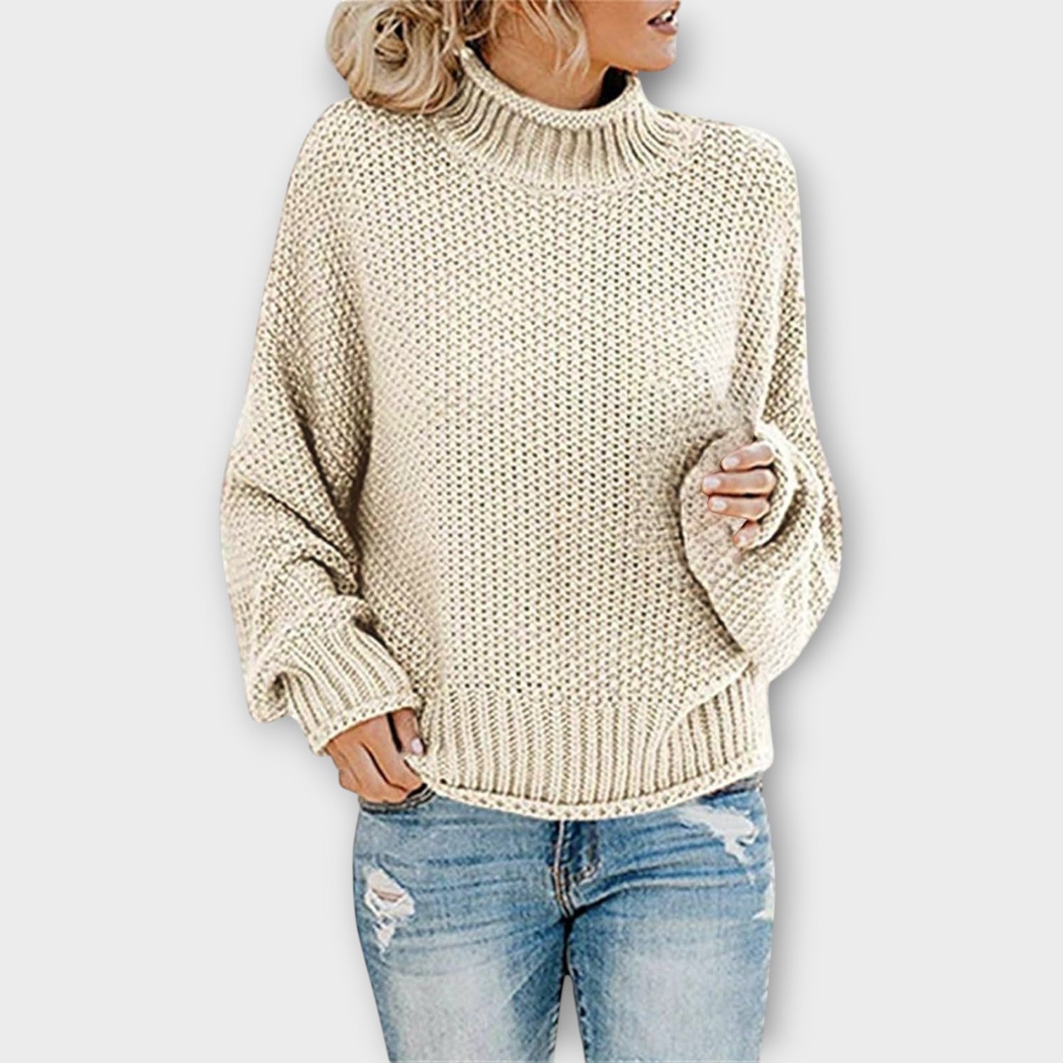 Cozy Knit Turtleneck Oversized Sweater