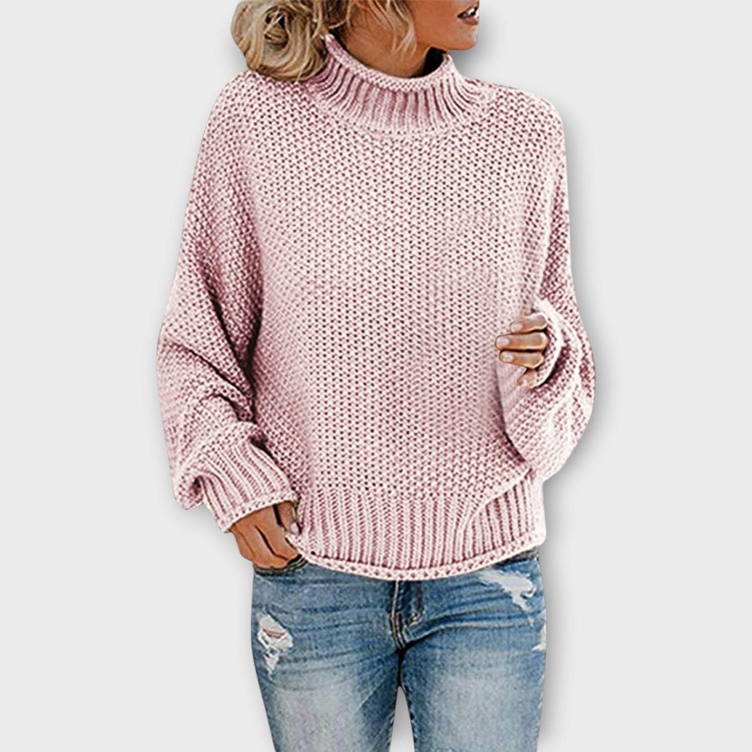Cozy Knit Turtleneck Oversized Sweater