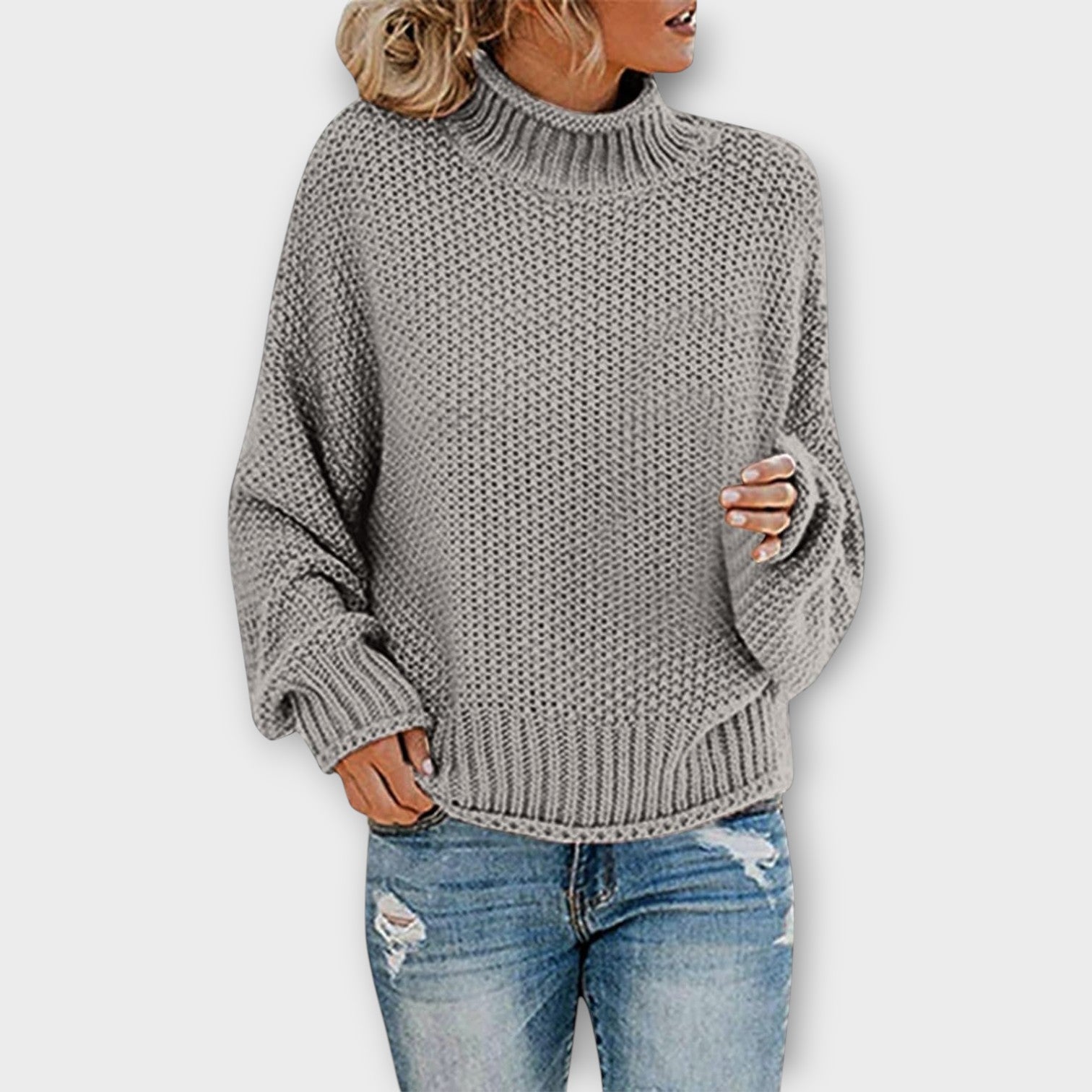 Cozy Knit Turtleneck Oversized Sweater
