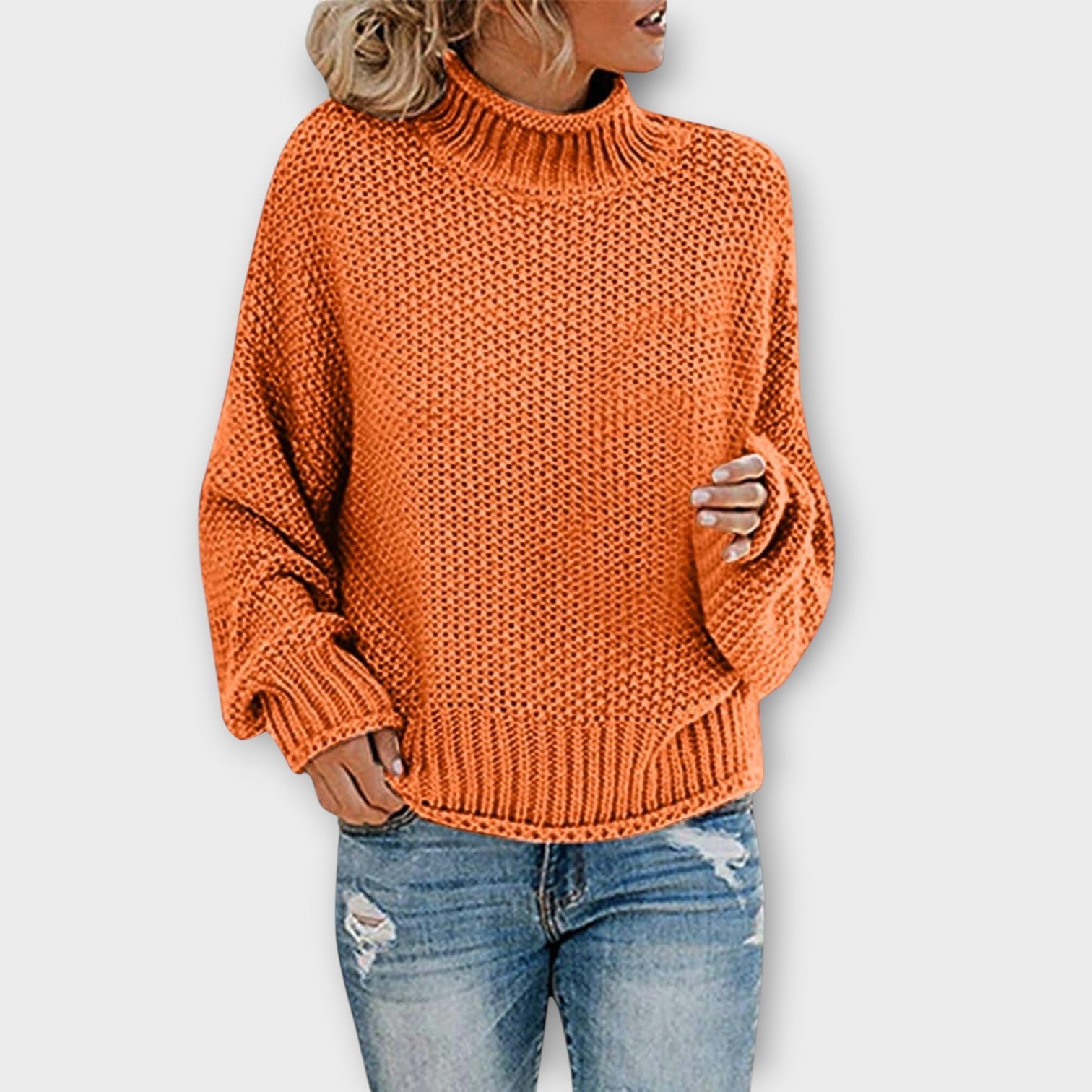 Cozy Knit Turtleneck Oversized Sweater