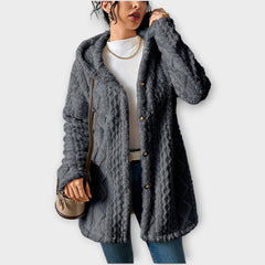 Cozy Textured Hooded Winter Jacket