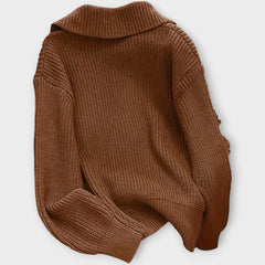 Ribbed Knit Cardigan with Oversized Buttons