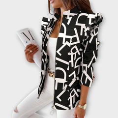 Statement Pattern Zip Jacket