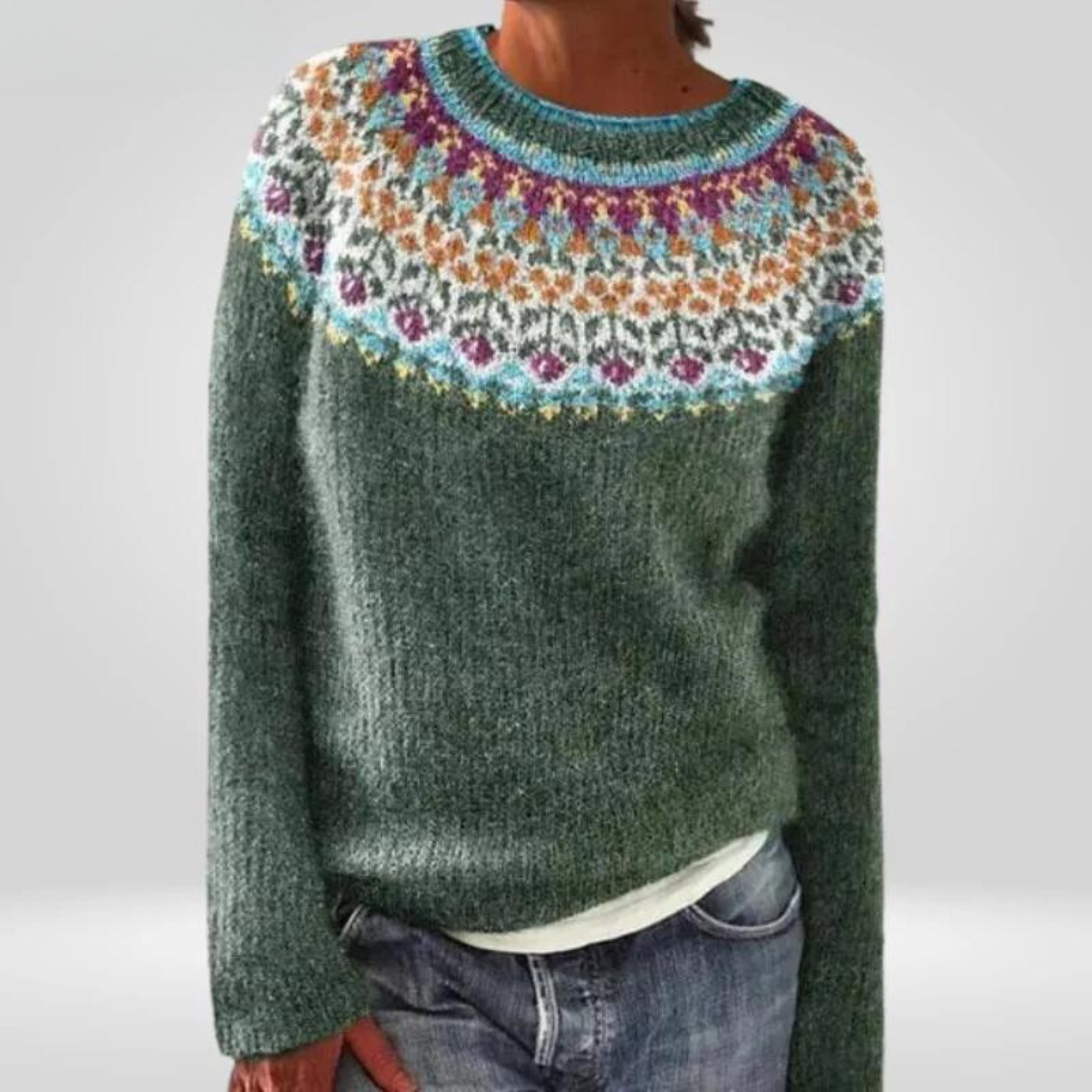 Knitted Sweater with Pattern