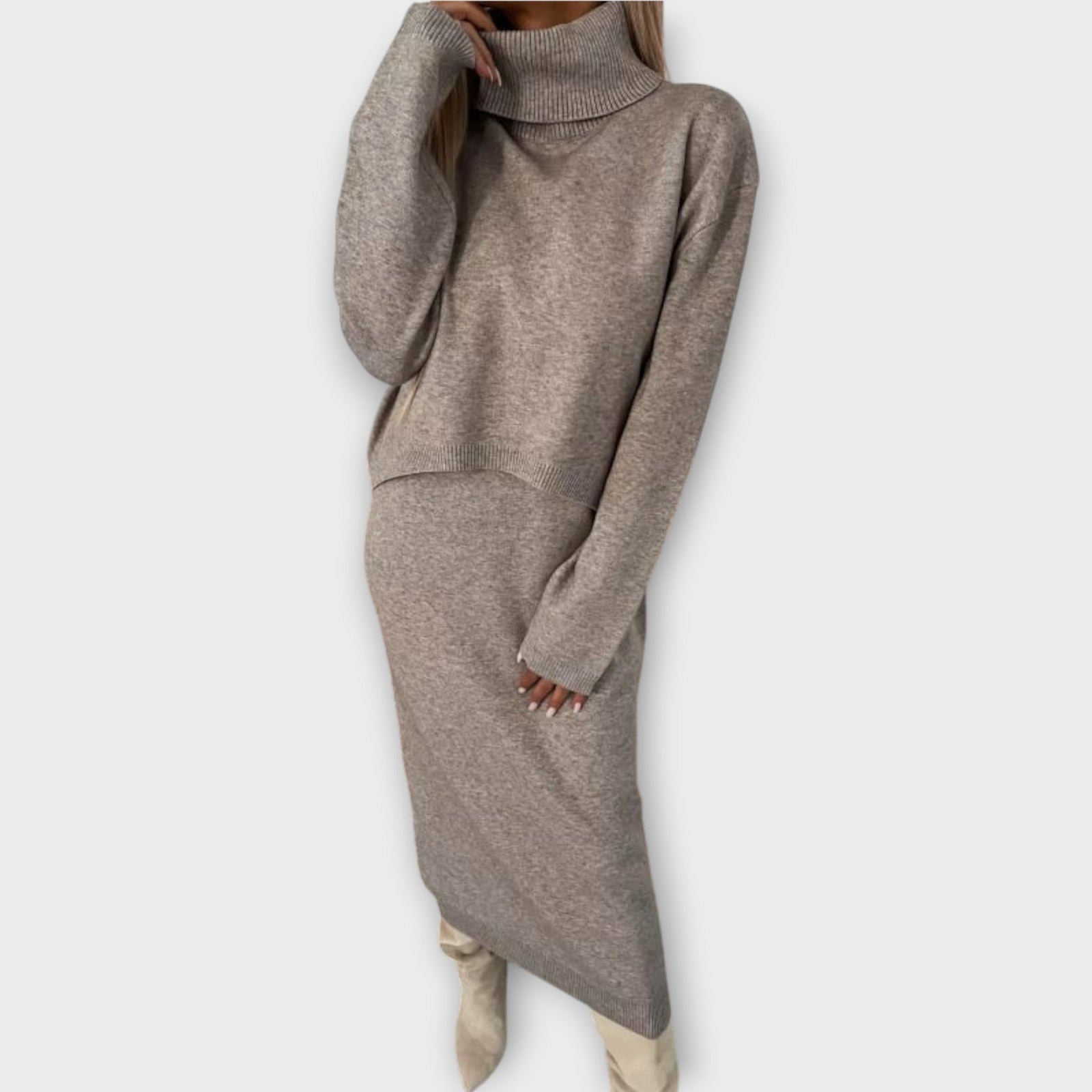 The Luxe Knit Sweater & Skirt Set