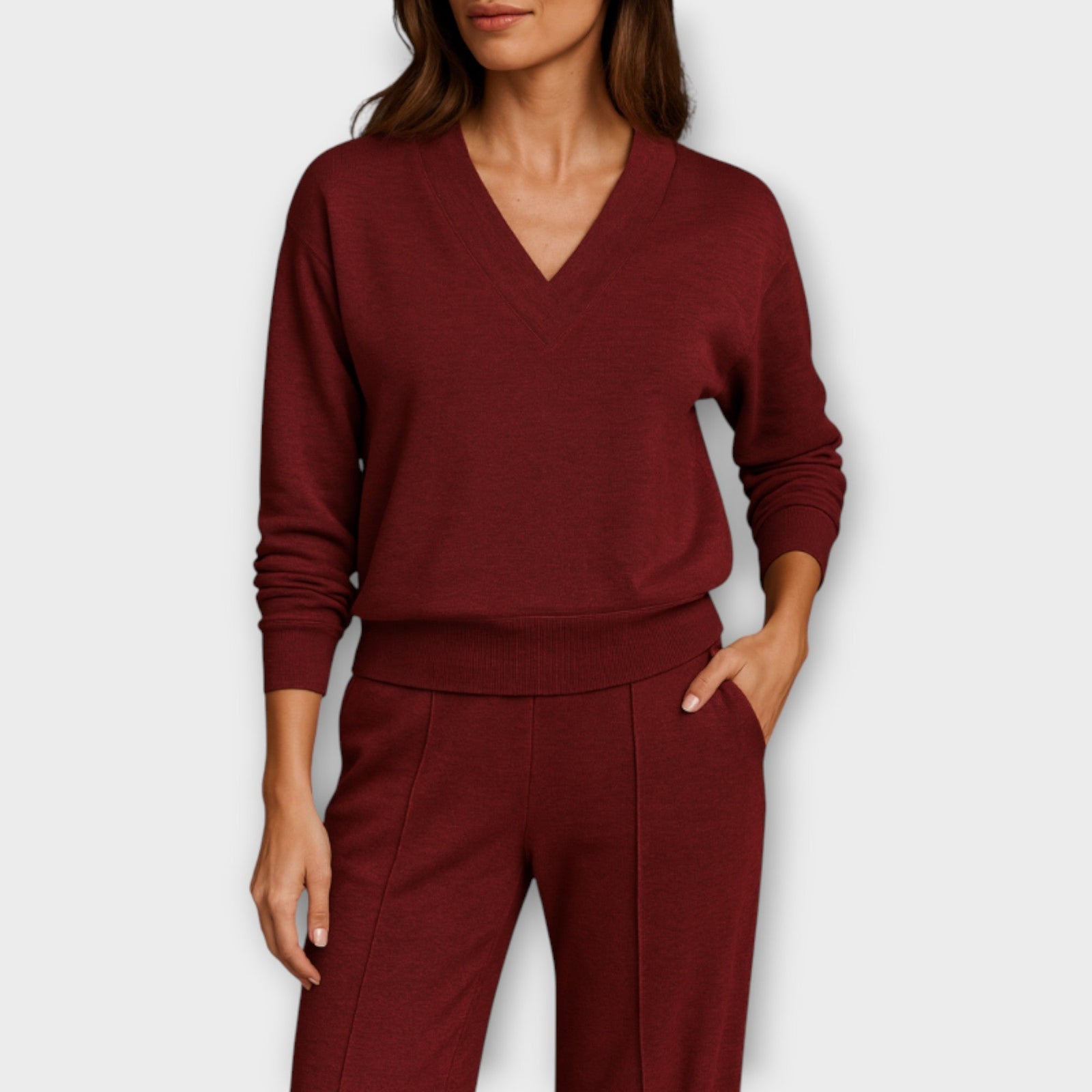 Relaxed V-Neck Lounge Set