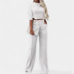 Crop Top and Trousers Set