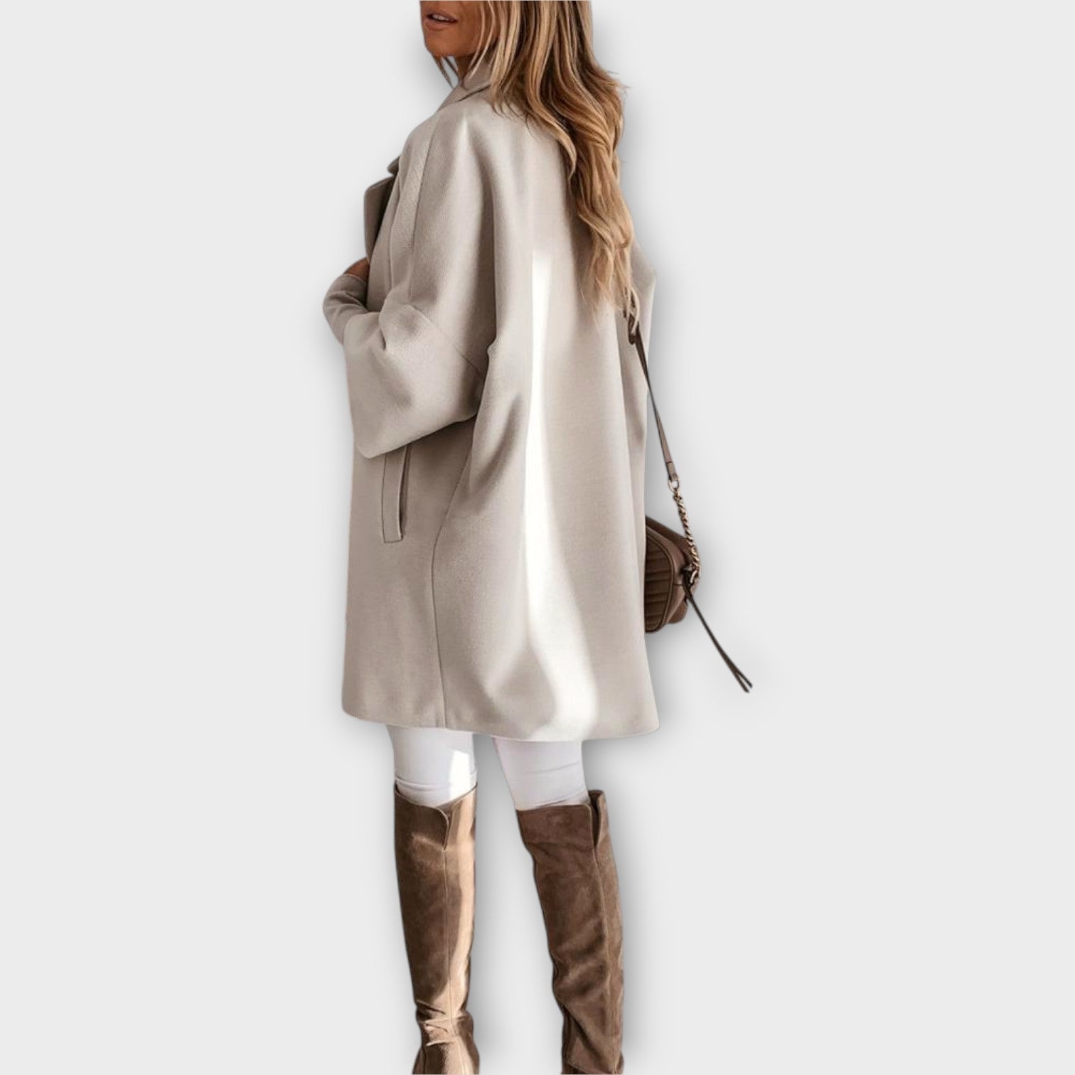 Elegant Minimalist Wool-Blend Coat