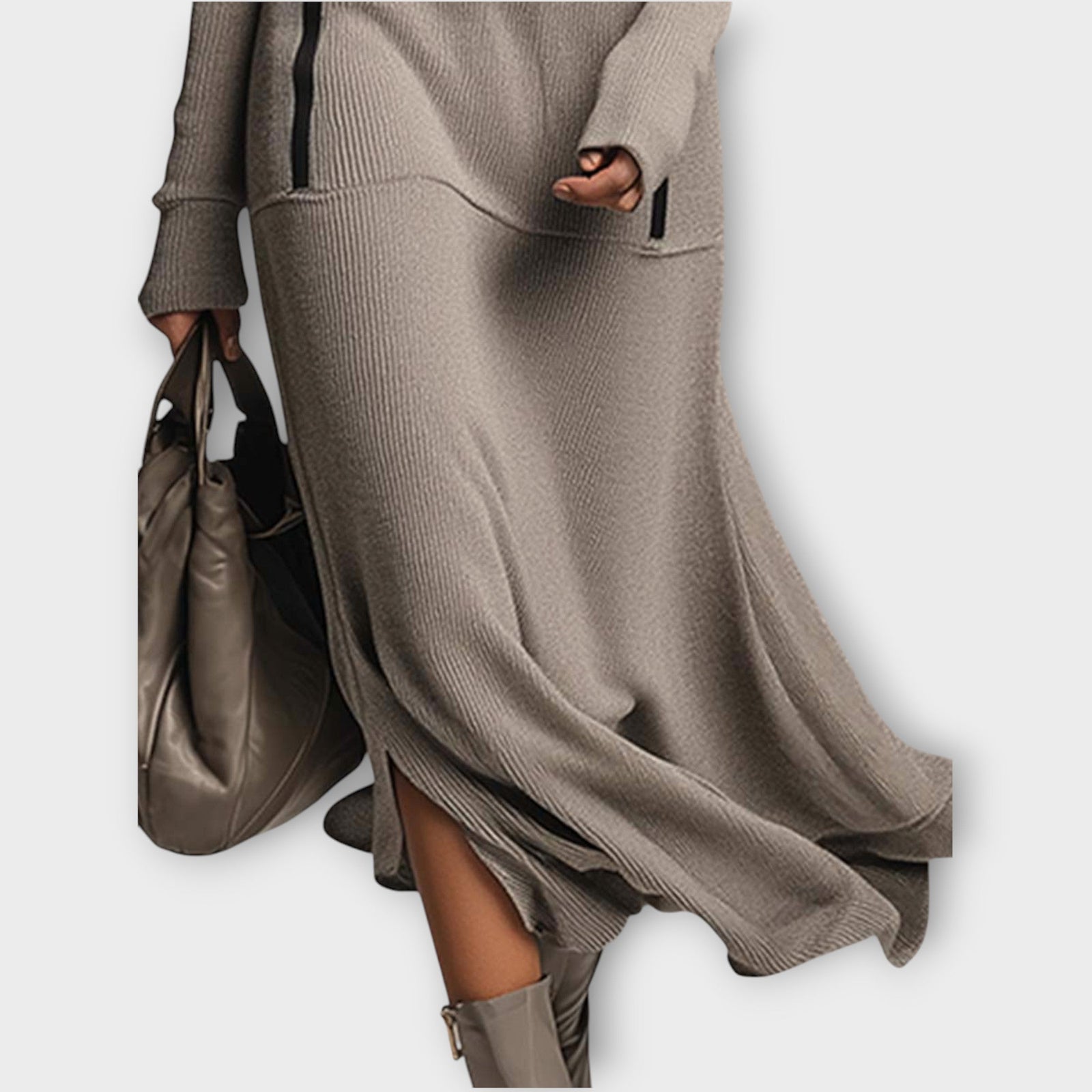 Casual Fit Hooded Maxi Dress