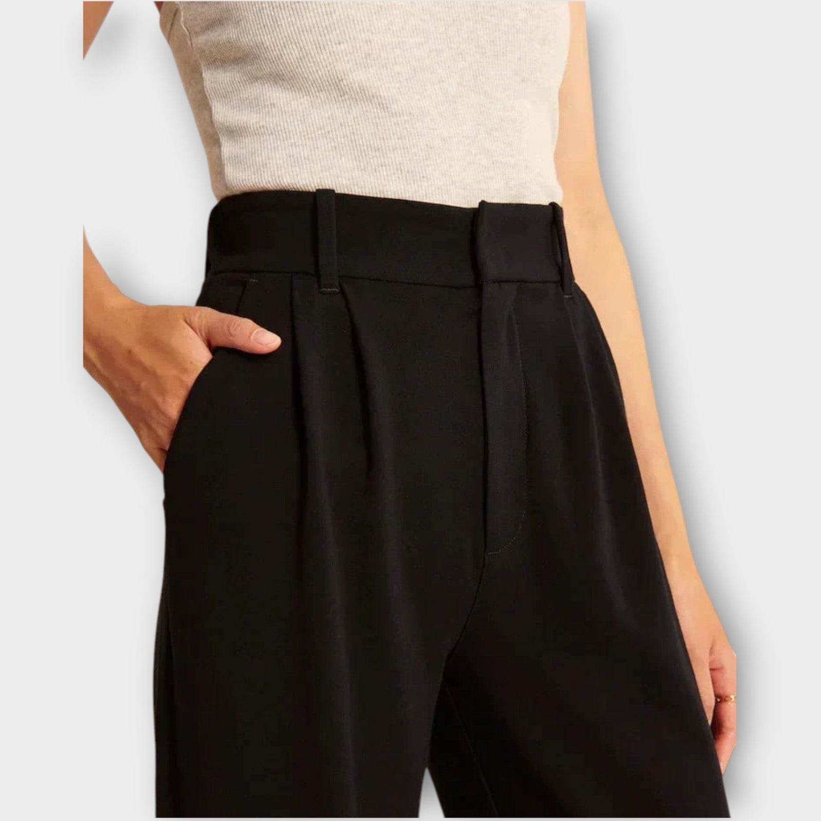 Wide-Leg Tailored Pants