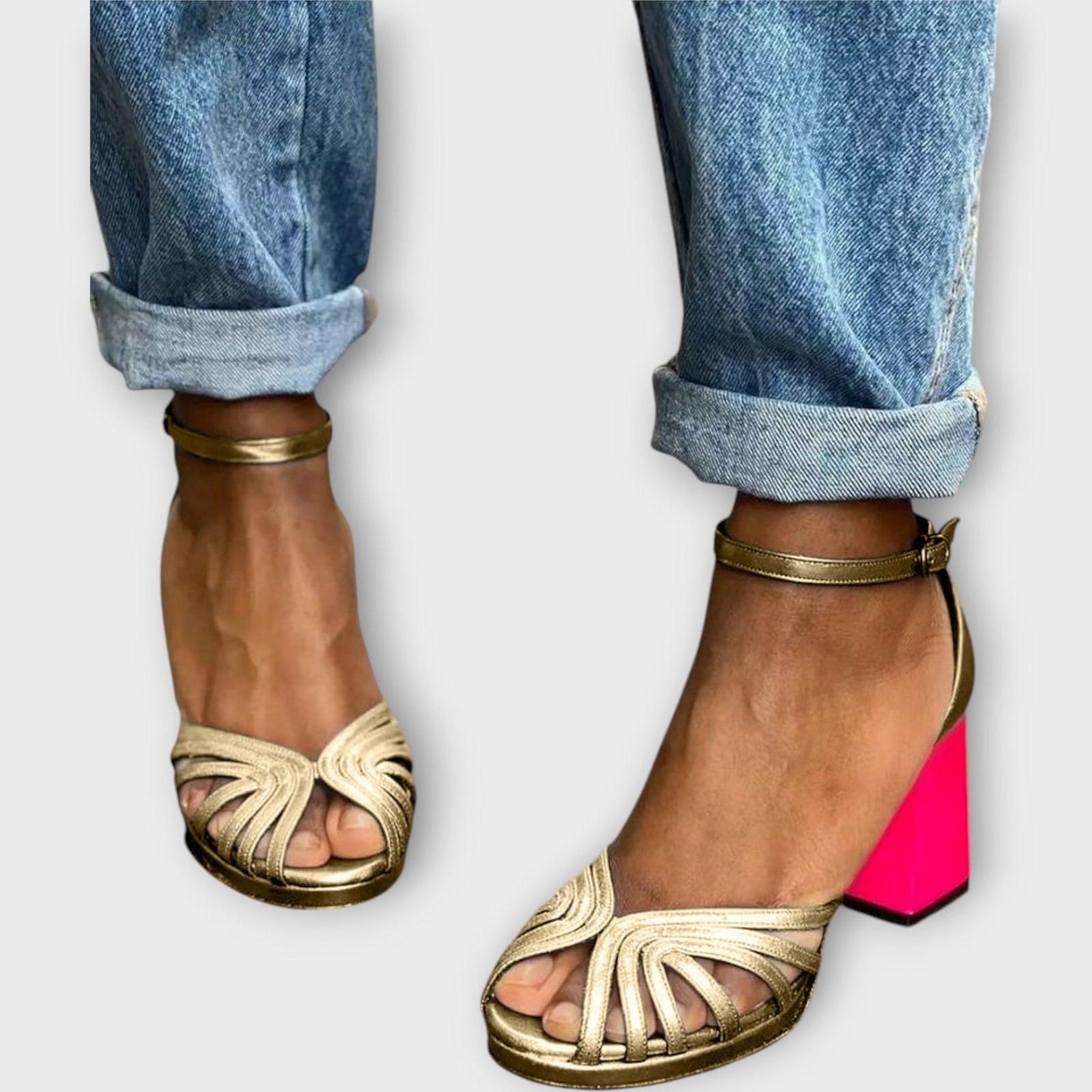 Classy Pink Block Heel