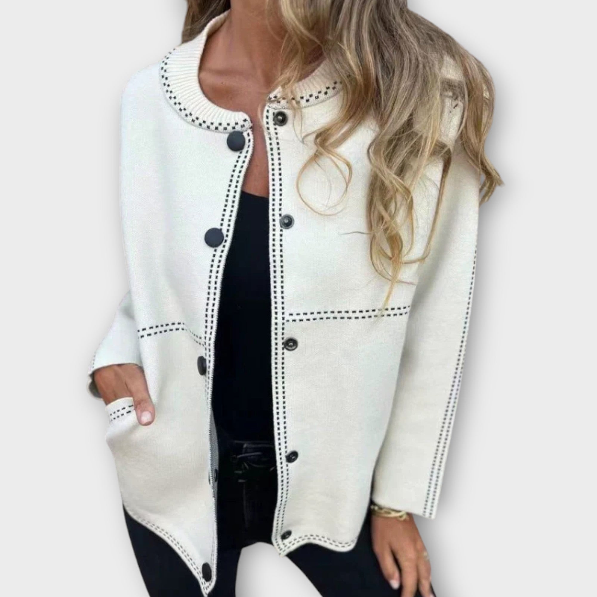 Classic Button-Front Cardigan with Effortless Charm