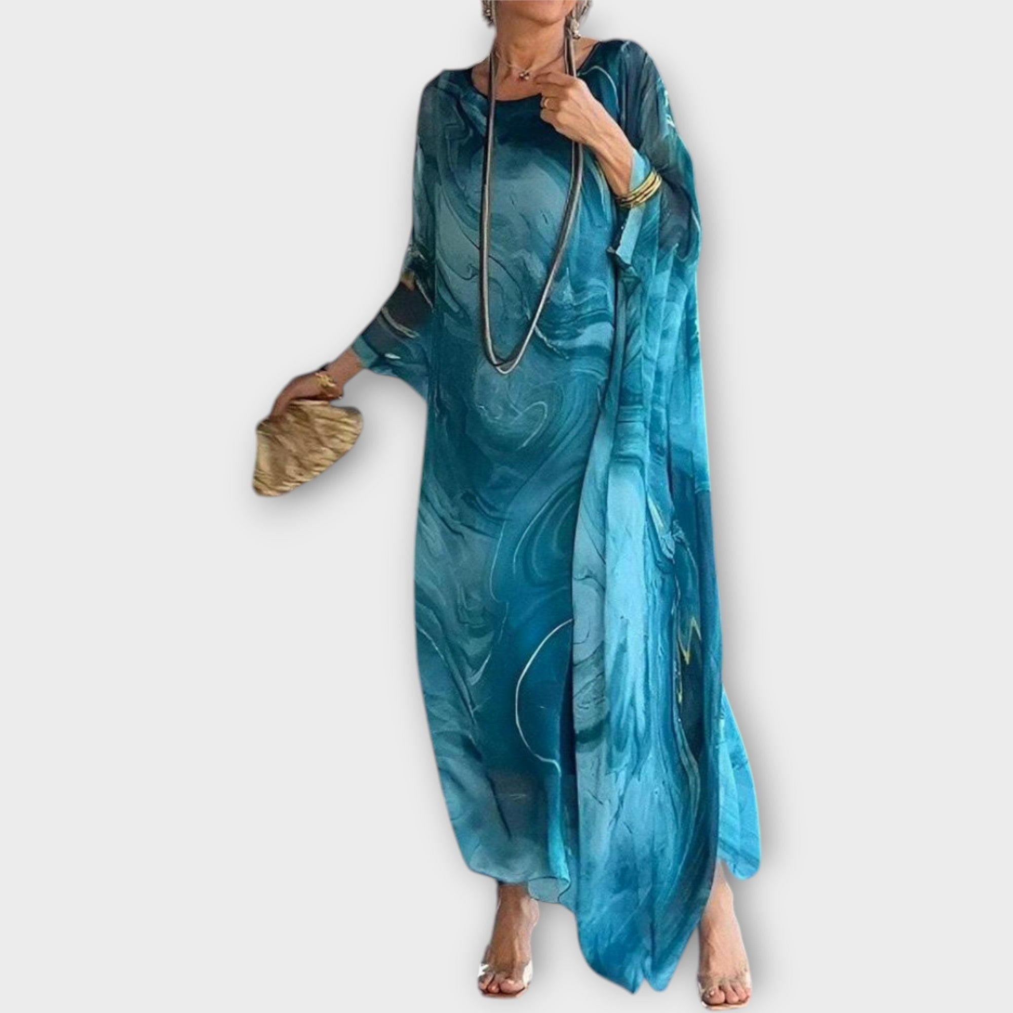 Maxi Kaftan with Sheer Texture