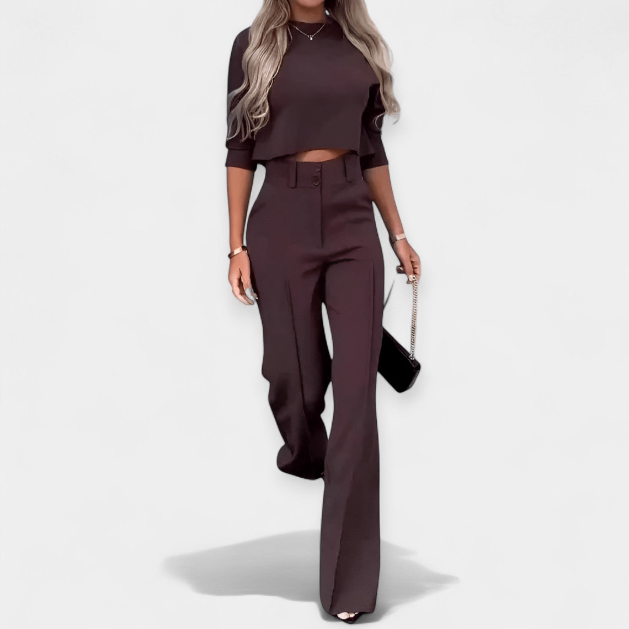 Crop Top and Trousers Set