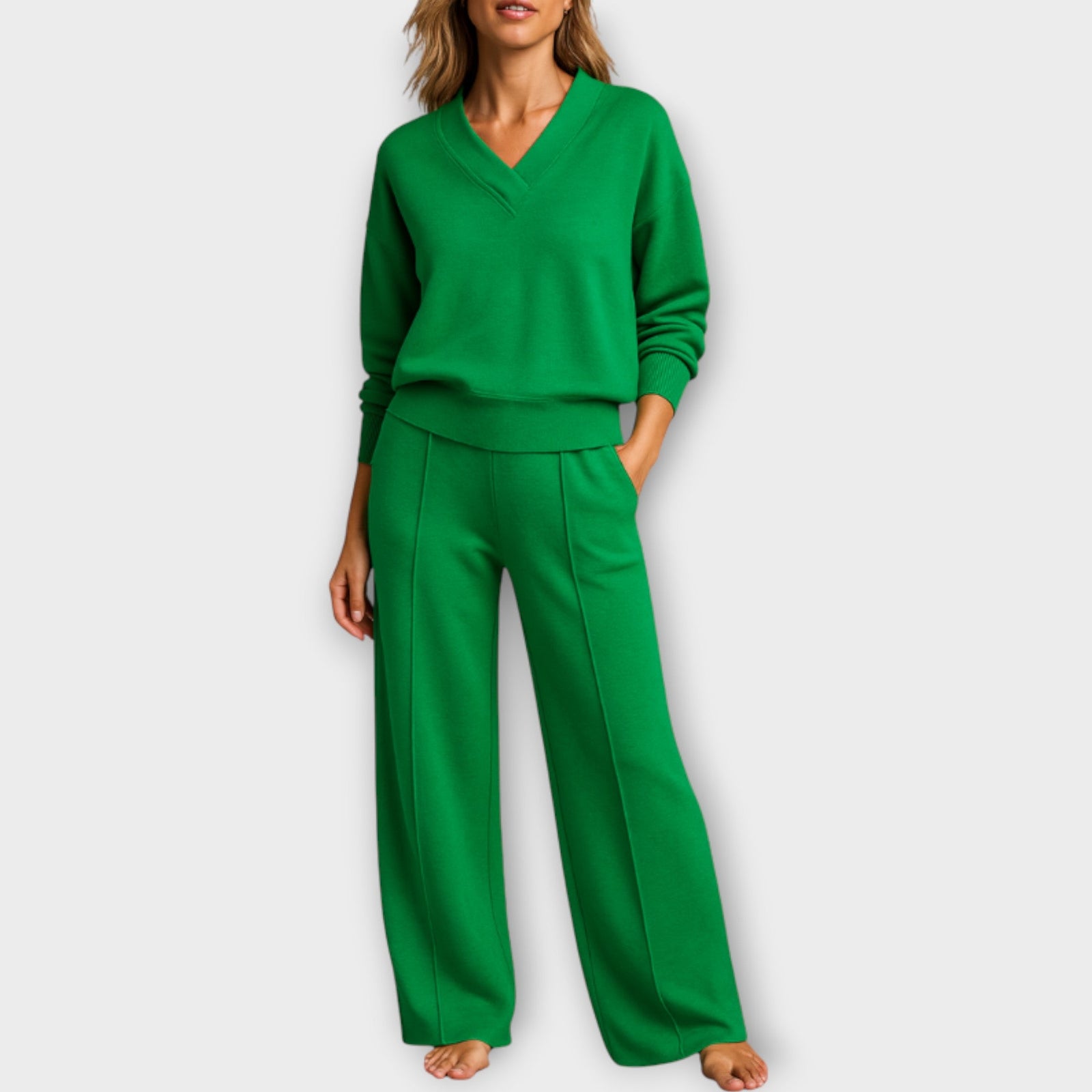 Relaxed V-Neck Lounge Set