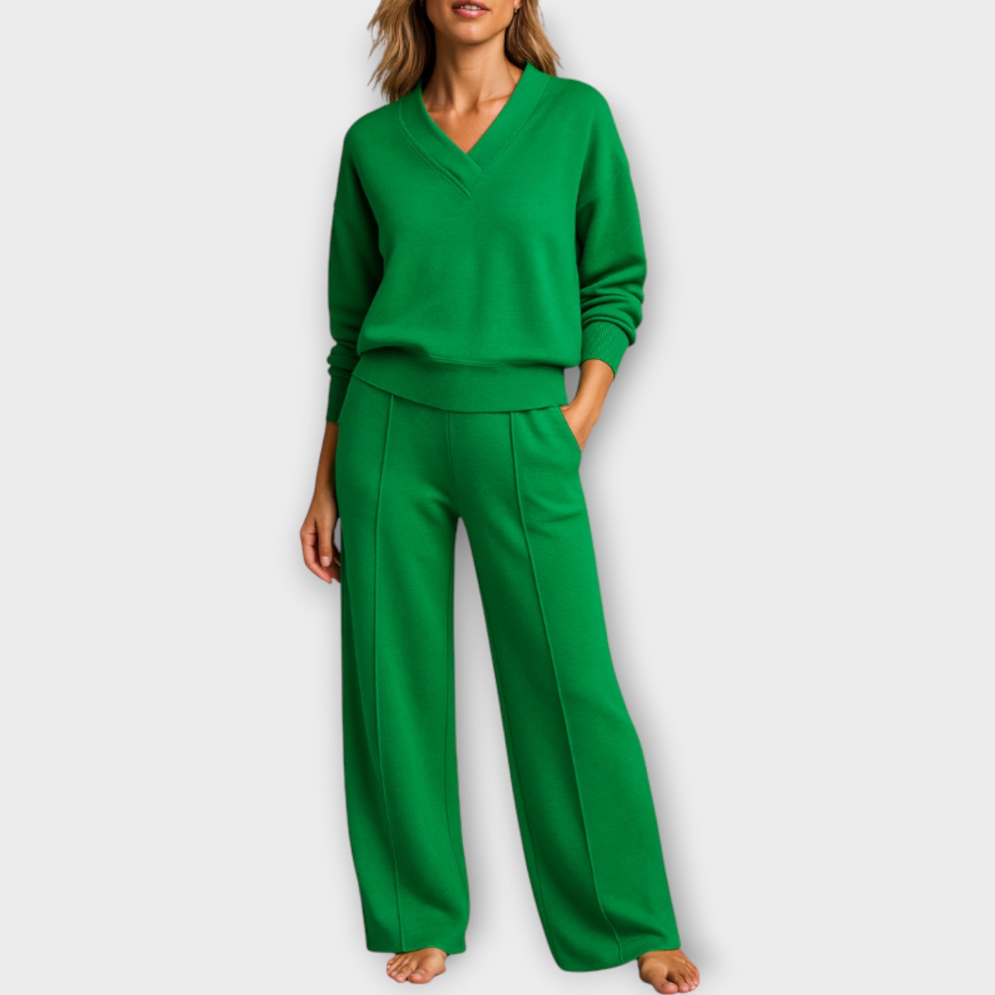 Relaxed V-Neck Lounge Set