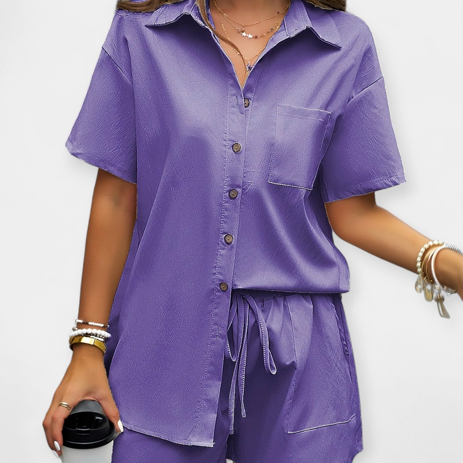 Comfortable Shirt and Shorts Set