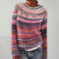 Knitted Sweater with Impressive Pattern