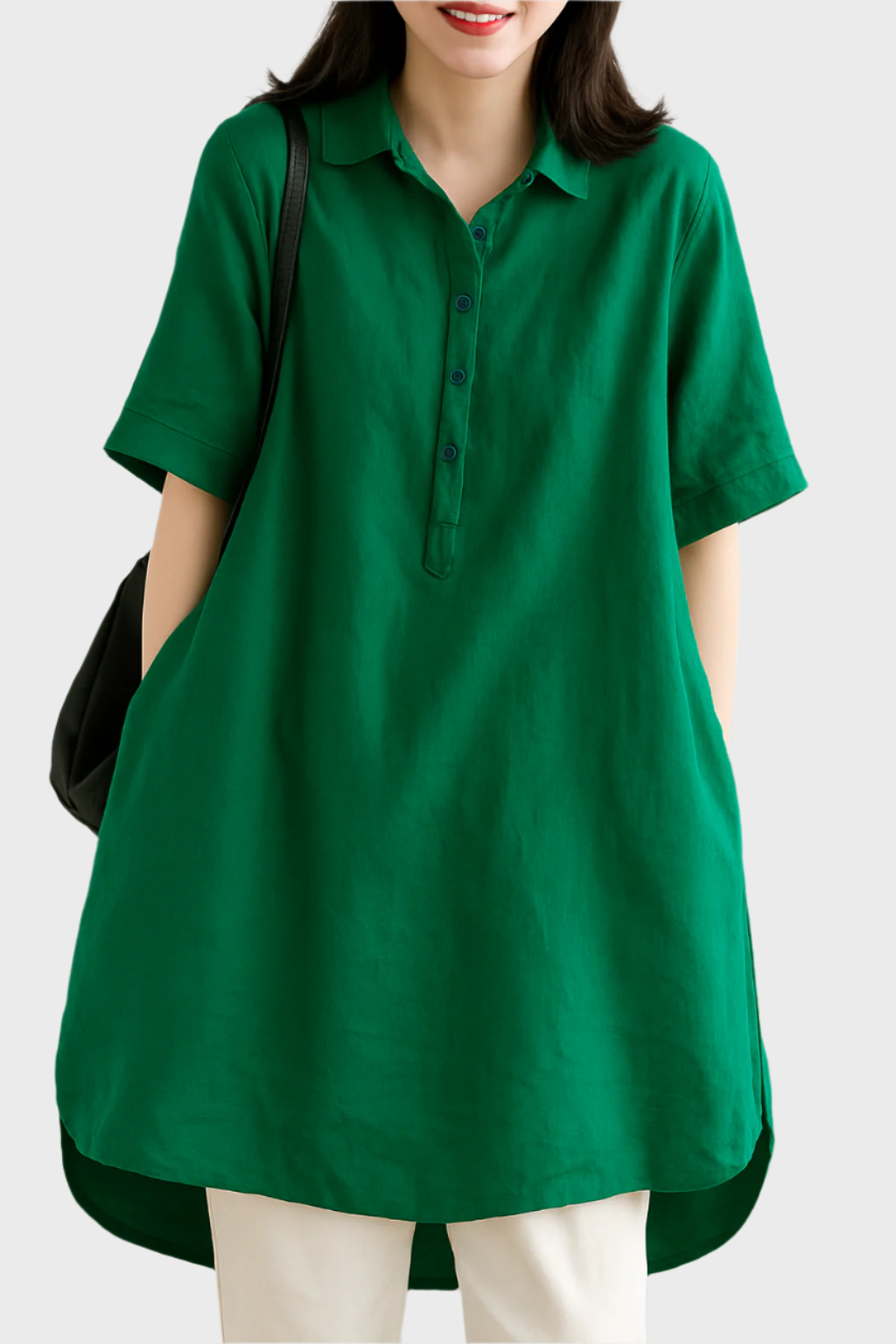 Relaxed Linen Shirt Dress