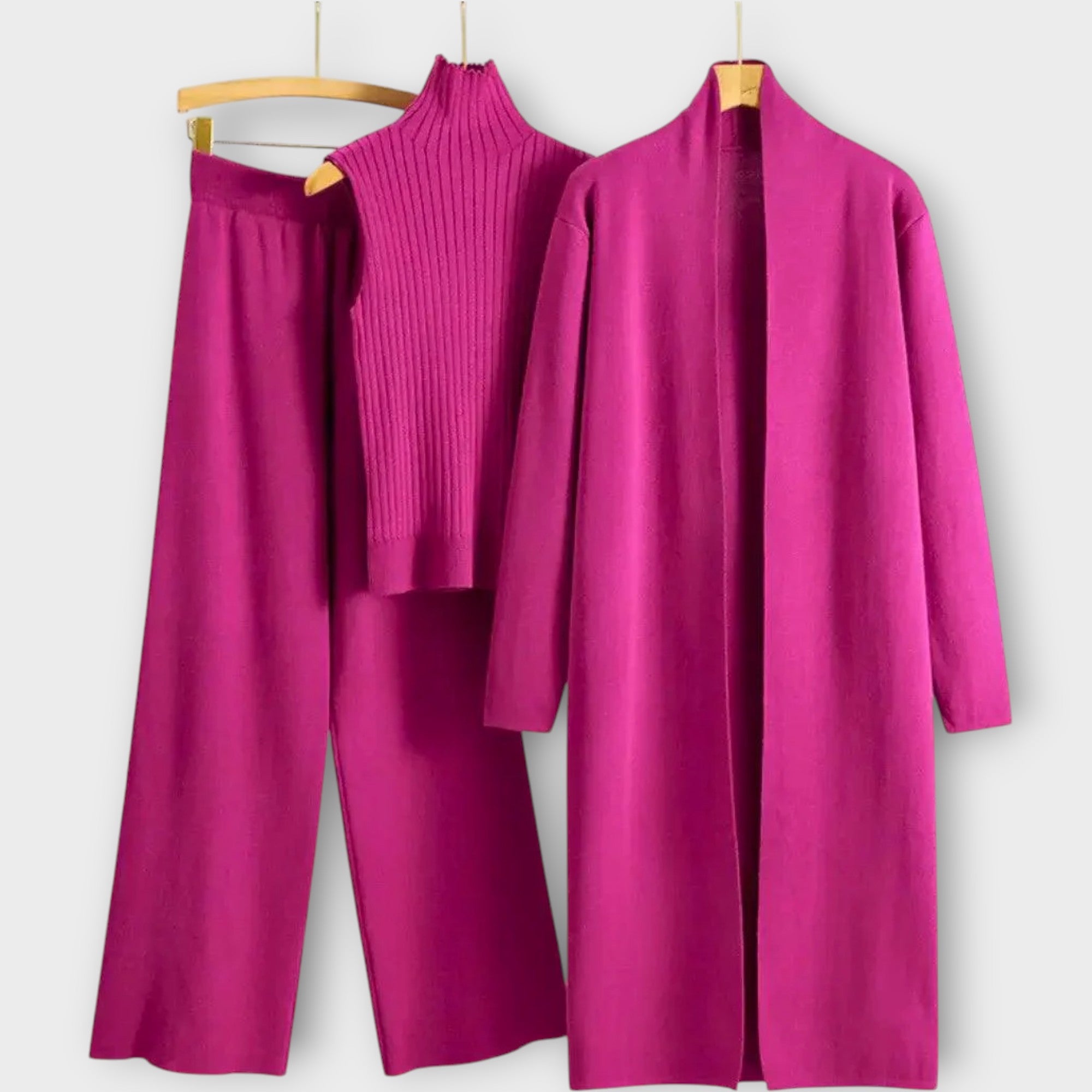 Elegant 3-Piece Knit Lounge Set