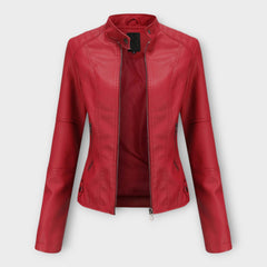Elegant Leather Jacket with Modern Line and Timeless Aesthetic