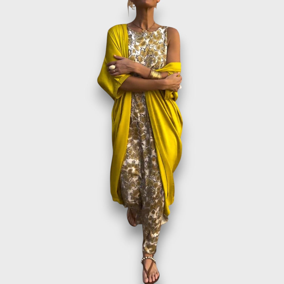 Maxi Dress with Cardigan