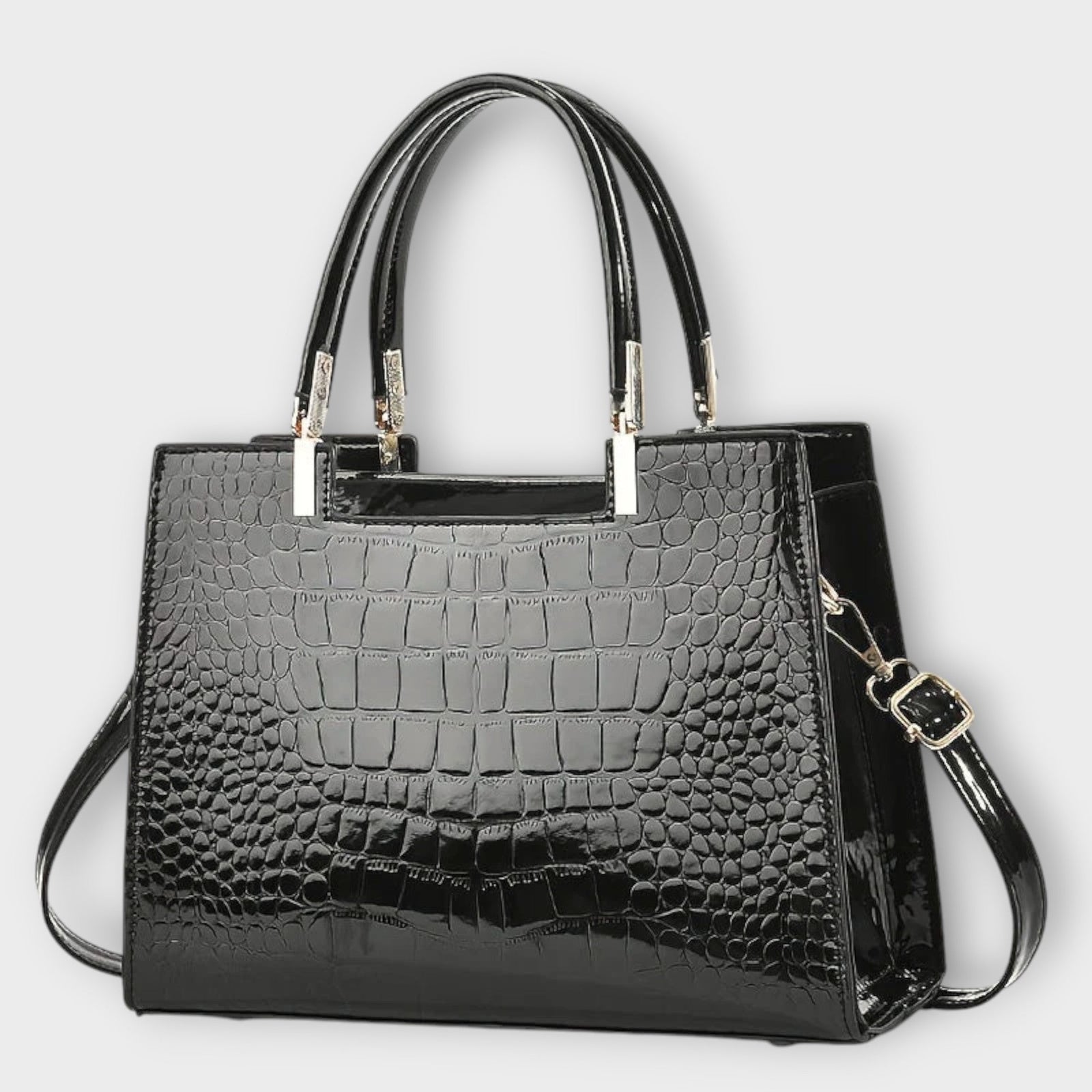Shiny Handmade Croco Bag