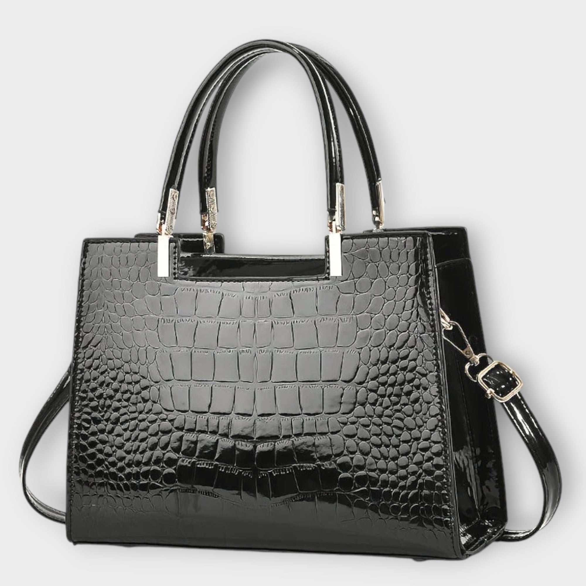 Shiny Handmade Croco Bag