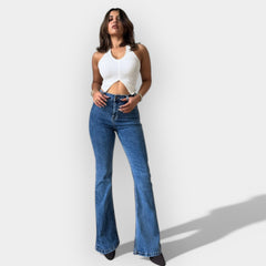 High-Waisted Flare Jeans