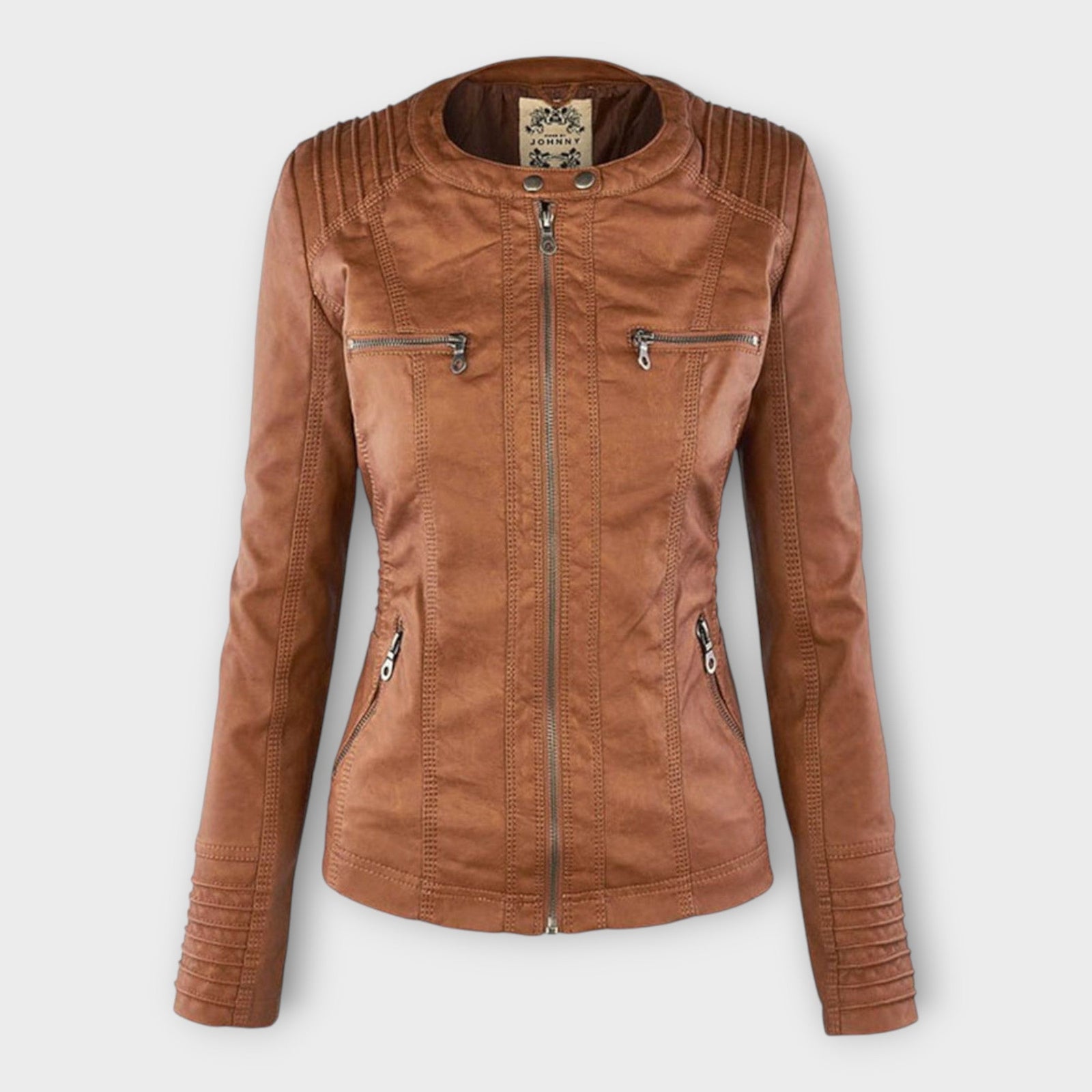Modern Leather Jacket with Hood and Timeless Design