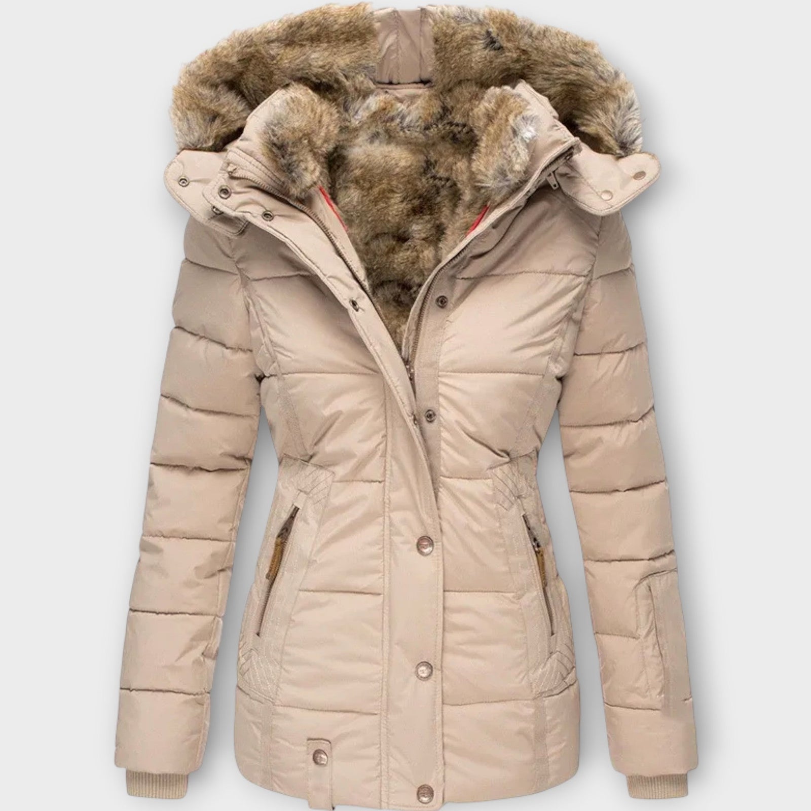 Luxury Winter Parka with Faux Fur Hood