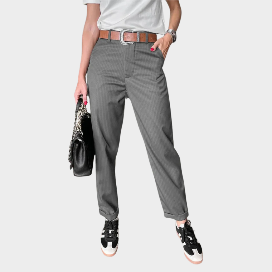 Elegant Trousers with Stitching