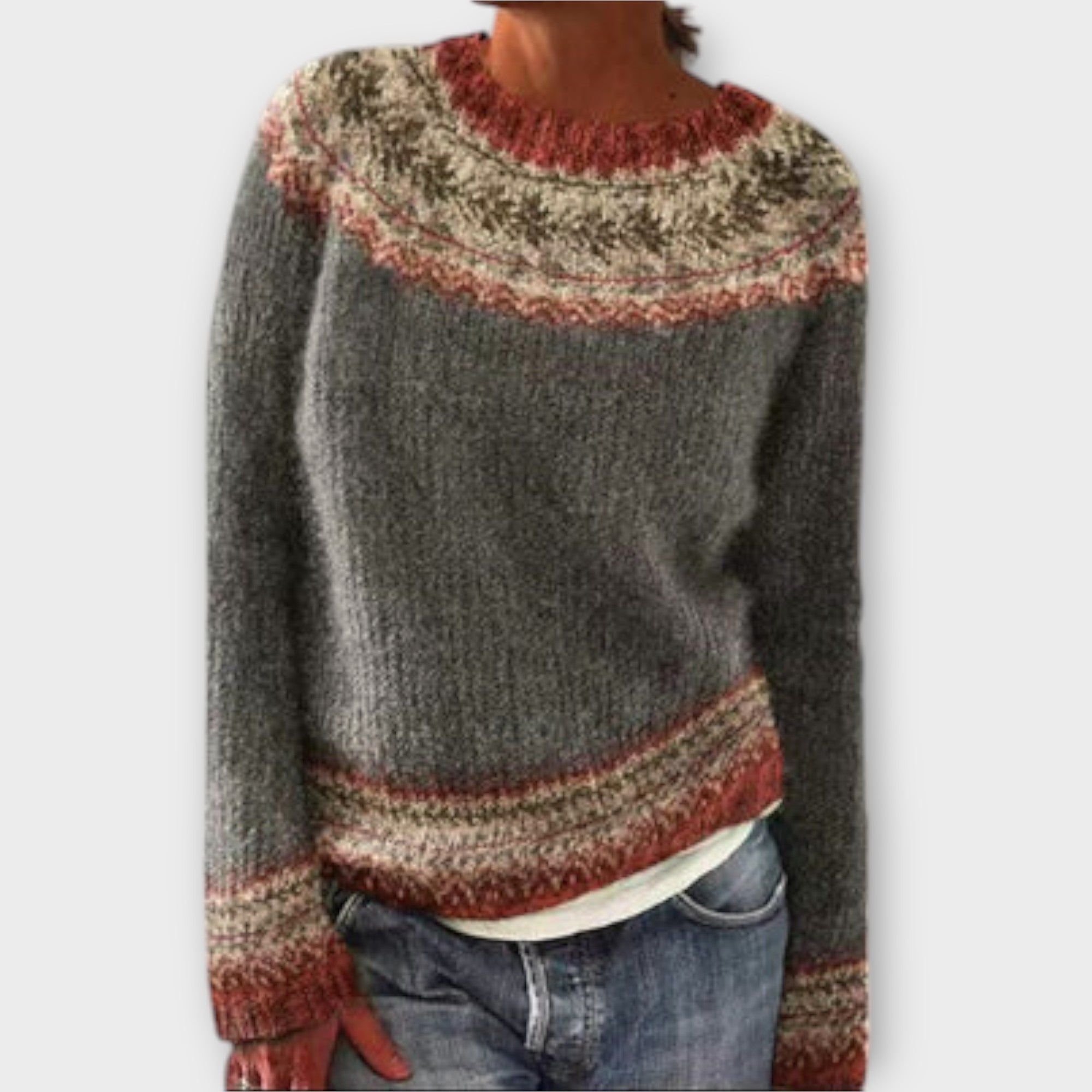 Multicolor Fair Isle Knit Sweater