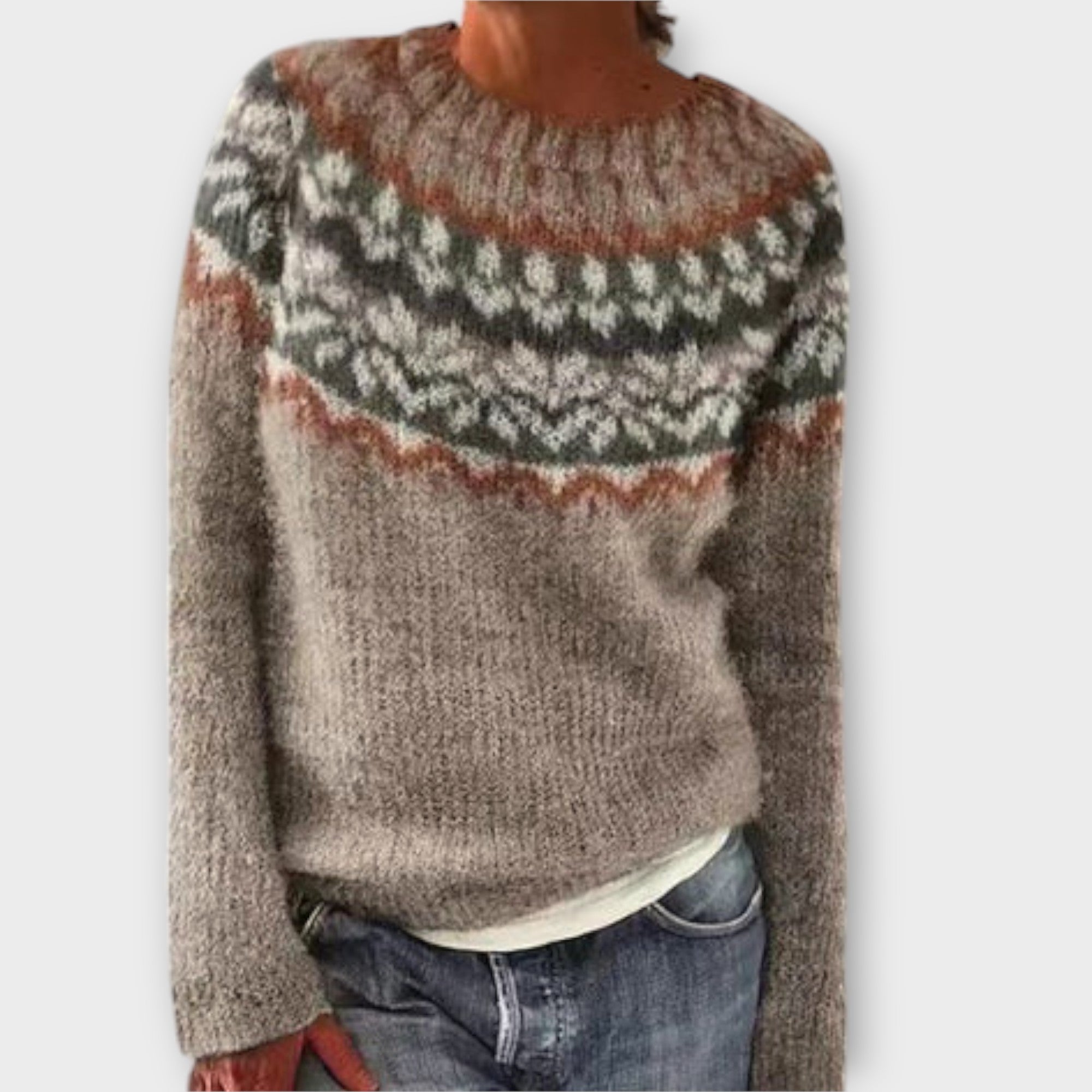 Multicolor Fair Isle Knit Sweater