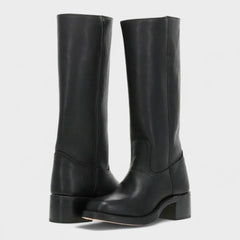 Classic Leather Knee-High Boots