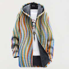 Jacket with Wavy Stripes