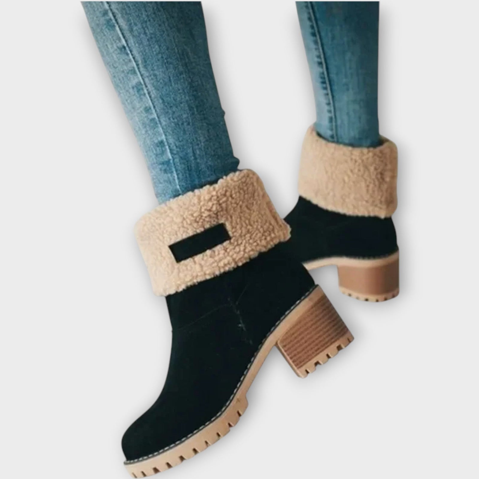 Winter Warm Ankle Boots with Faux Fur