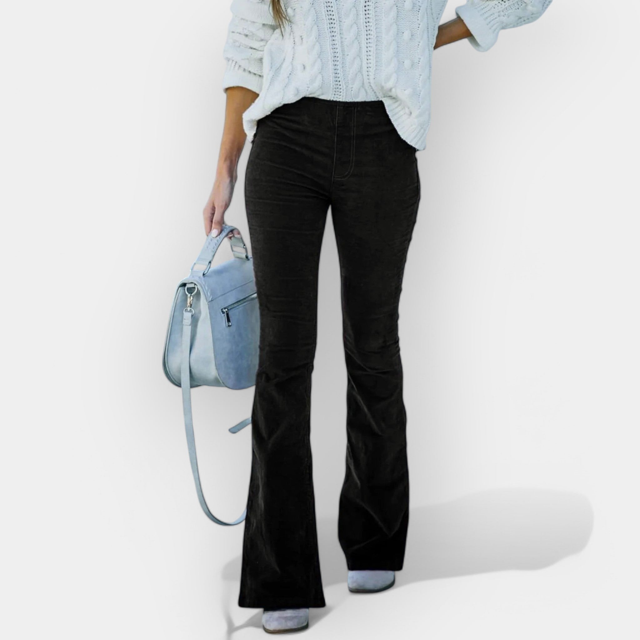 High-Waisted Trousers with Wide Legs