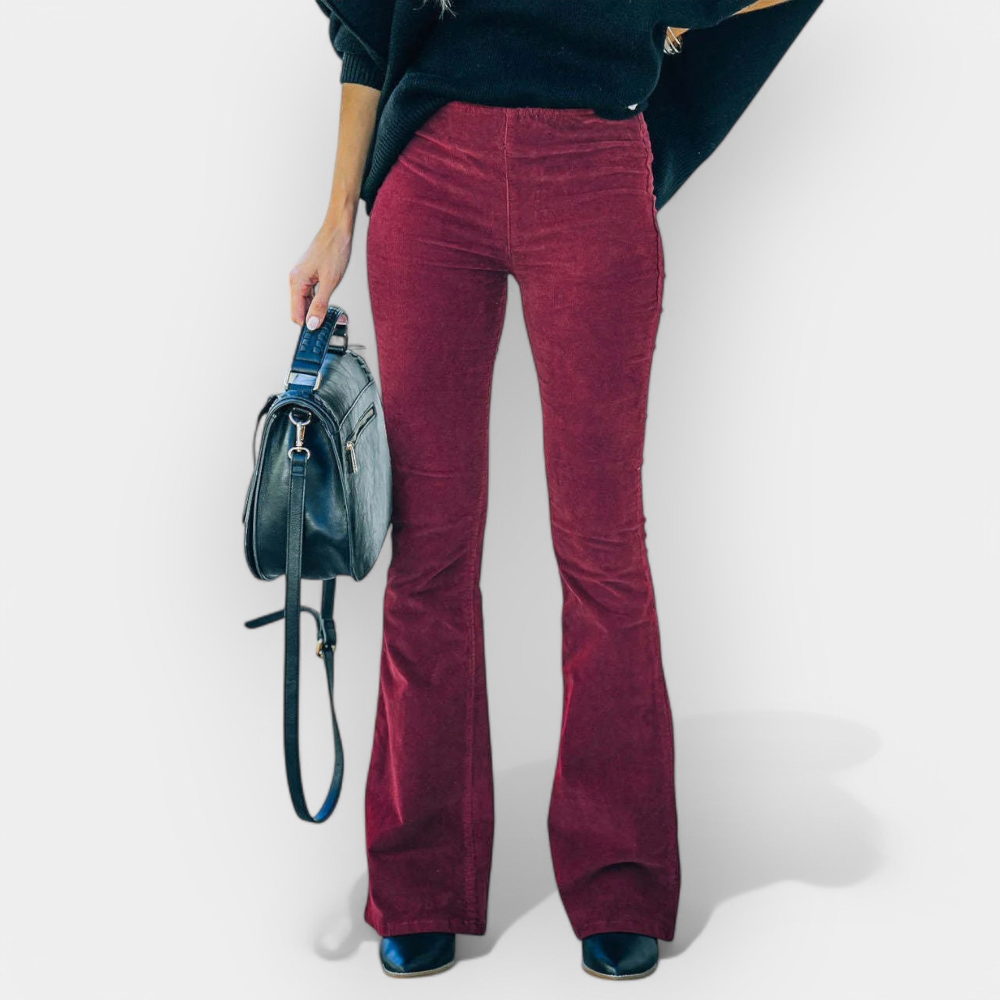 High-Waisted Trousers with Wide Legs