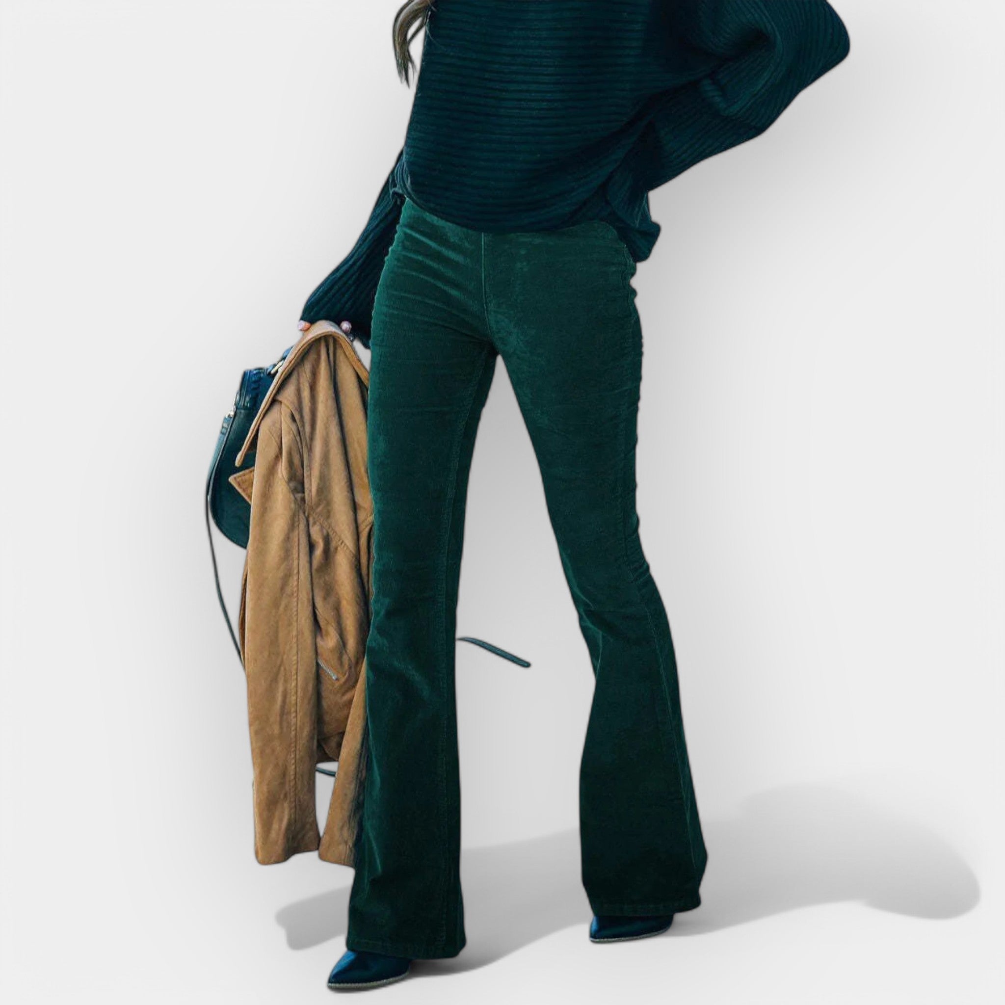 High-Waisted Trousers with Wide Legs