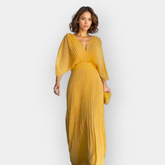 Elegant Pleated Dress with Stylish Line