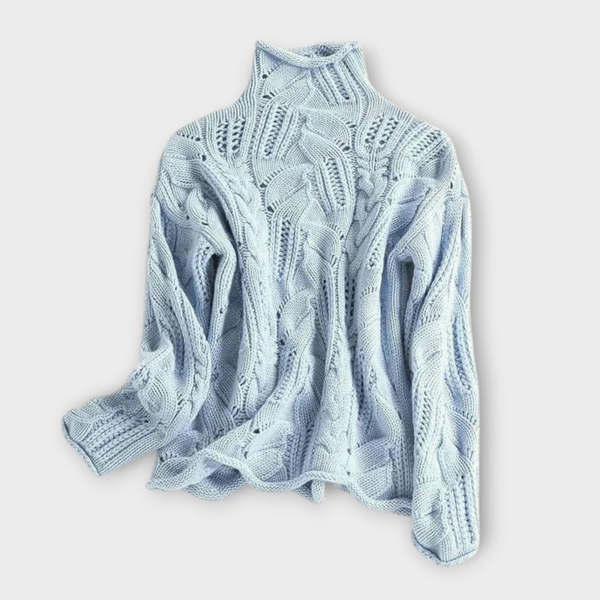 Cozy Textured Knit Turtleneck Sweater