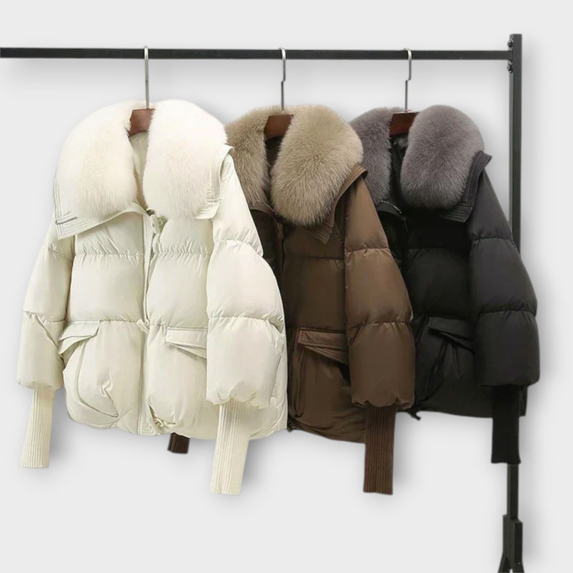 Plush-Collar Puffer Jacket