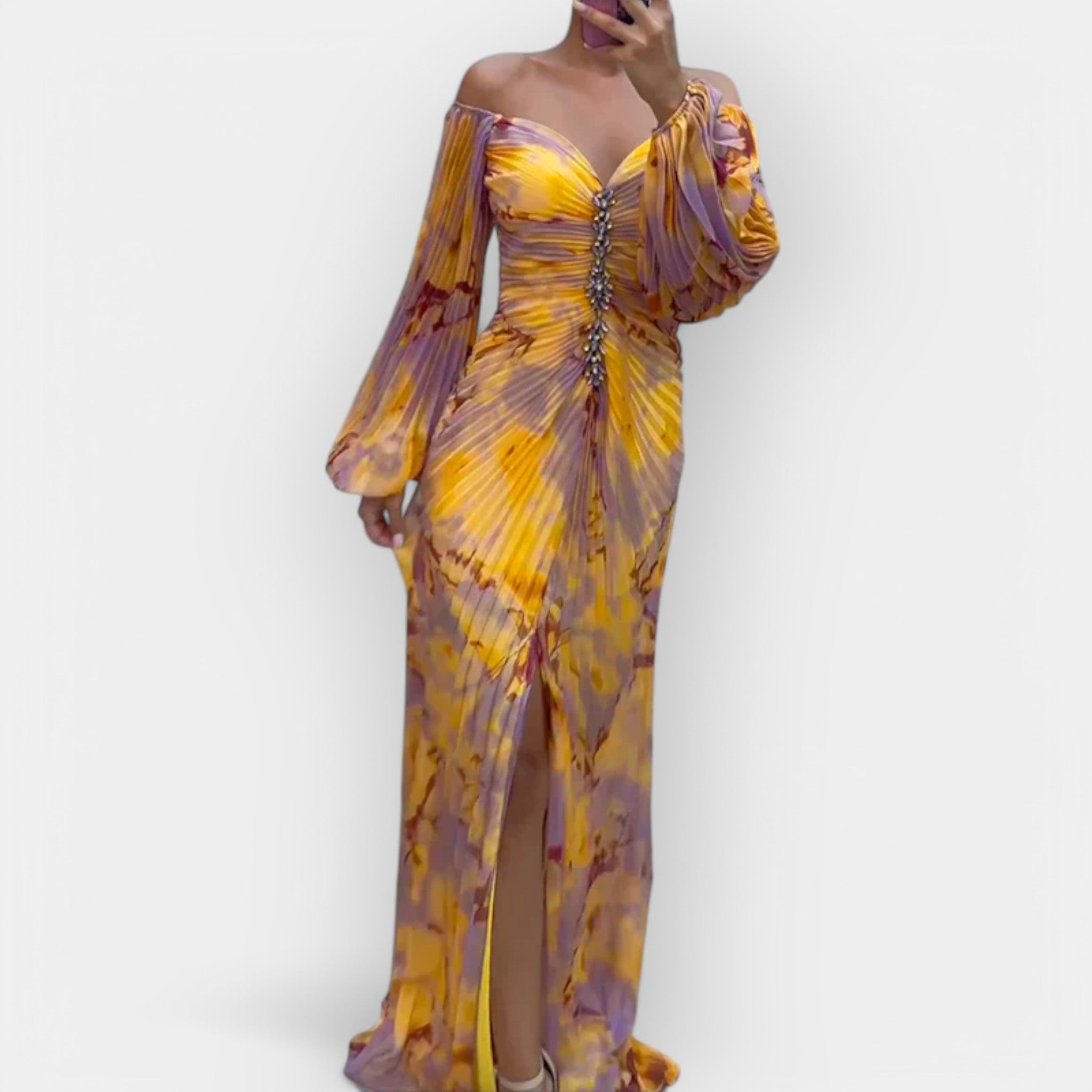 Airy Dress with Opening