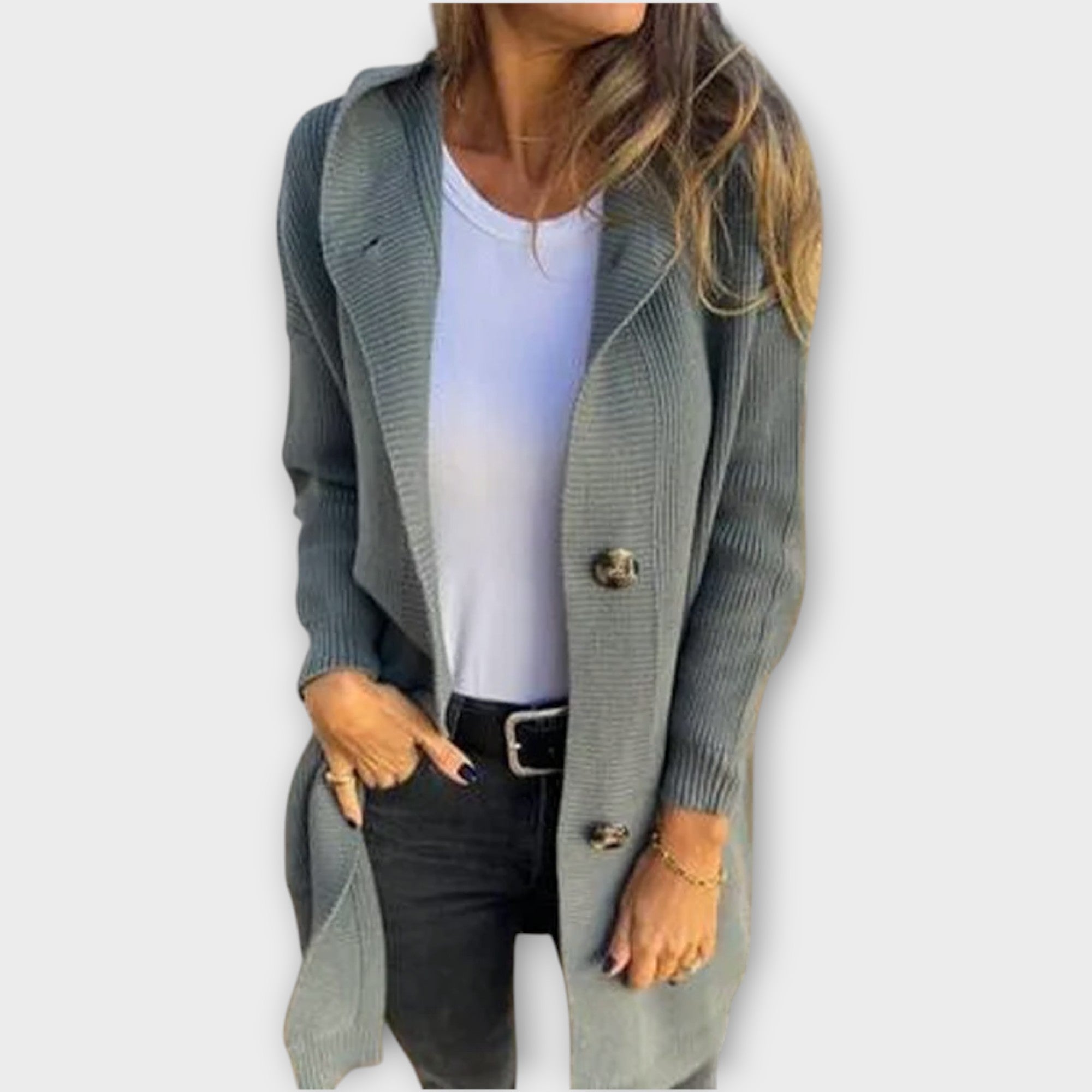 Cozy Button-Front Knit Cardigan